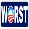 Anti-Obama Worst Vinyl Decal Bumper Sticker view 1
