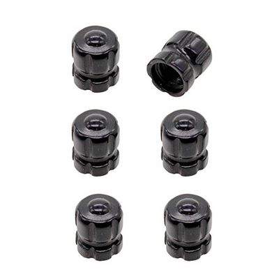 Rzmmotor Aluminum Car Wheel Tyre Air Dust Cover Screw Caps Valve Tire Stems for Motorcycles Car by CNC(Pack of 6)
