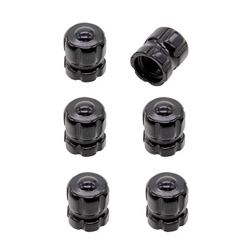 Rzmmotor Aluminum Car Wheel Tyre Air Dust Cover Screw Caps Valve Tire Stems for Motorcycles Car by CNC(Pack of 6)