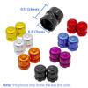 Rzmmotor Aluminum Car Wheel Tyre Air Dust Cover Screw Caps Valve Tire Stems for Motorcycles Car by CNC(Pack of 6) view 2