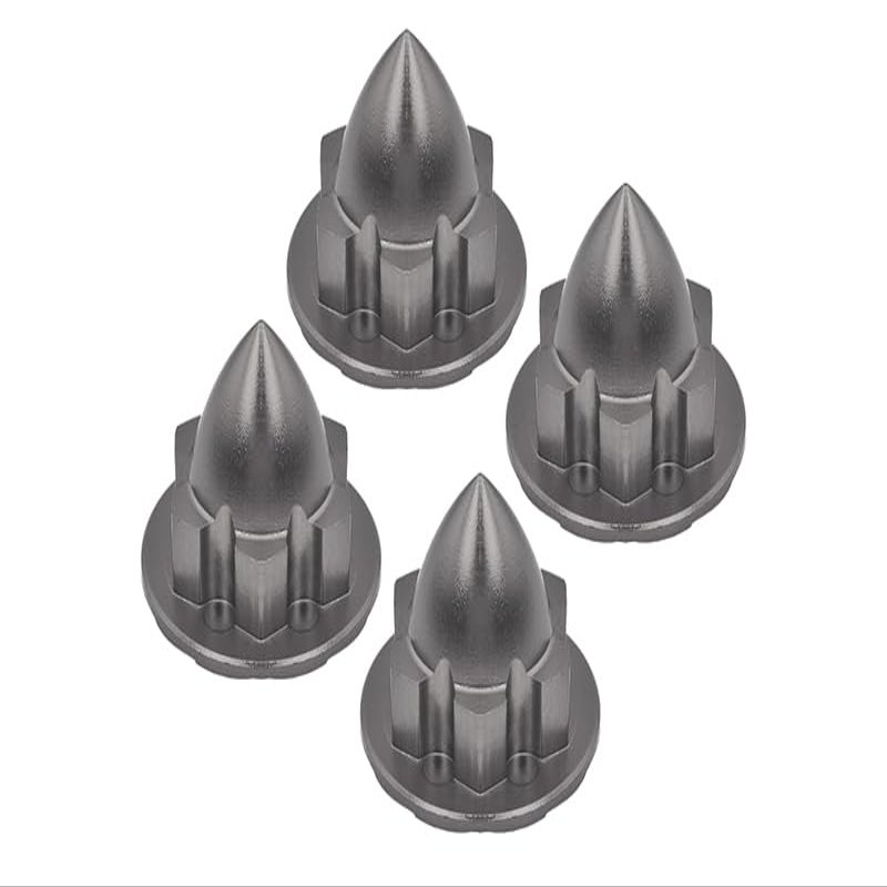 Aluminum 22mm Wheel Cone Locker for Traxxas 1:5 X Maxx 6S / X Maxx 8S / XRT 8S / 1:6 Funco Pro Scale Sand Car Upgrades - 4Pc Set Gray Silver