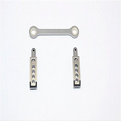 GPM For Traxxas 1/16 Mini E-Revo, Mini Slash Upgrade Parts Aluminum Rear Body Post With Mount - 3Pcs Gray Silver