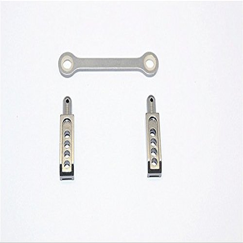 GPM For Traxxas 1/16 Mini E-Revo, Mini Slash Upgrade Parts Aluminum Rear Body Post With Mount - 3Pcs Gray Silver