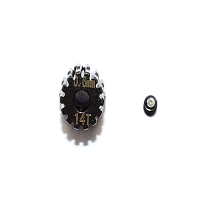 Steel#45 Motor Gear 14T - 1 Set Black