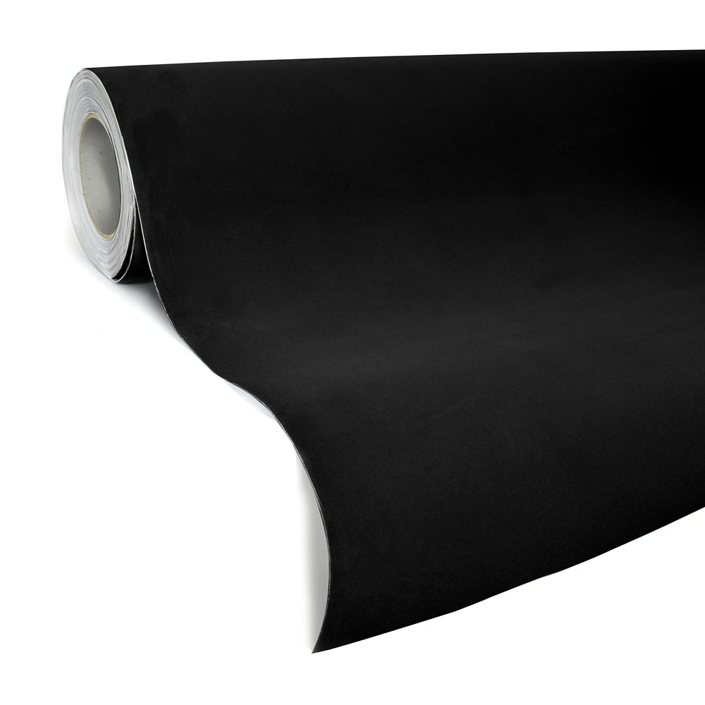 VVIVID Black Felt Matte Suede Vinyl Wrap Sheet Rolls (10ft x 52 Inch)