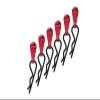 Body Clips + Aluminum Mount For 1/5 To 1/8 Models - 6Pcs Set Red view 1