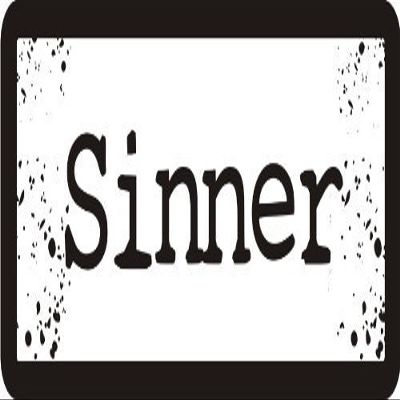 1080 Graphics 3 - Sinner 1 1/4" x 3" Hard Hat Biker Helmet Stickers Bs506