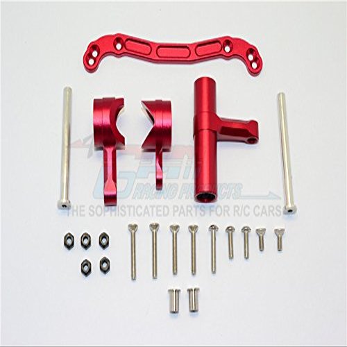 Thunder Tiger Truck K-ROCK MT4-G5 Upgrade Parts Aluminum Steering Assembly - 1 Set Red