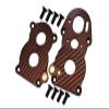 GPM For Tamiya Truck Scania R620 Highline Upgrade Parts Aluminum Gear Box Heatsink Plate With Fins - 2Pcs Brown view 1