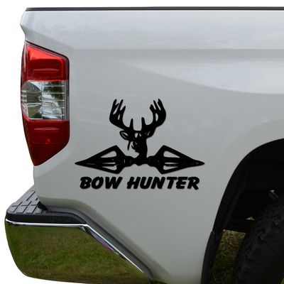 Rosie Decals Bowhunter Bowhunting Deer Buck Hunting Die Cut Vinyl Decal Sticker For Car Truck Motorcycle Window Bumper Wall Decor Size- [6 inch/15 cm] Wide Color- Matte White