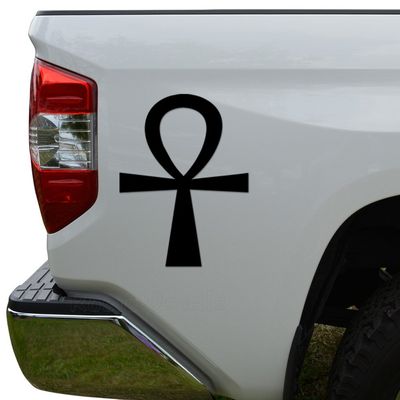 Rosie Decals Ankh Pagan Egyptian Eternal Symbol Die Cut Vinyl Decal Sticker For Car Truck Motorcycle Window Bumper Wall Decor Size- [6 inch/15 cm] Tall/Color- Matte White