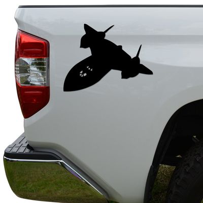 SR-71 Blackbird Skunk Works Die Cut Vinyl Decal Sticker For Car Truck Motorcycle Window Bumper Wall Decor Size- [6 inch/15 cm] Wide Color- Matte Black