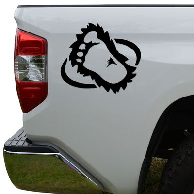 Bigfoot Monster Foot Sasquatch Die Cut Vinyl Decal Sticker For Car Truck Motorcycle Window Bumper Wall Decor Size- [6 inch/15 cm] Wide Color- Matte Black