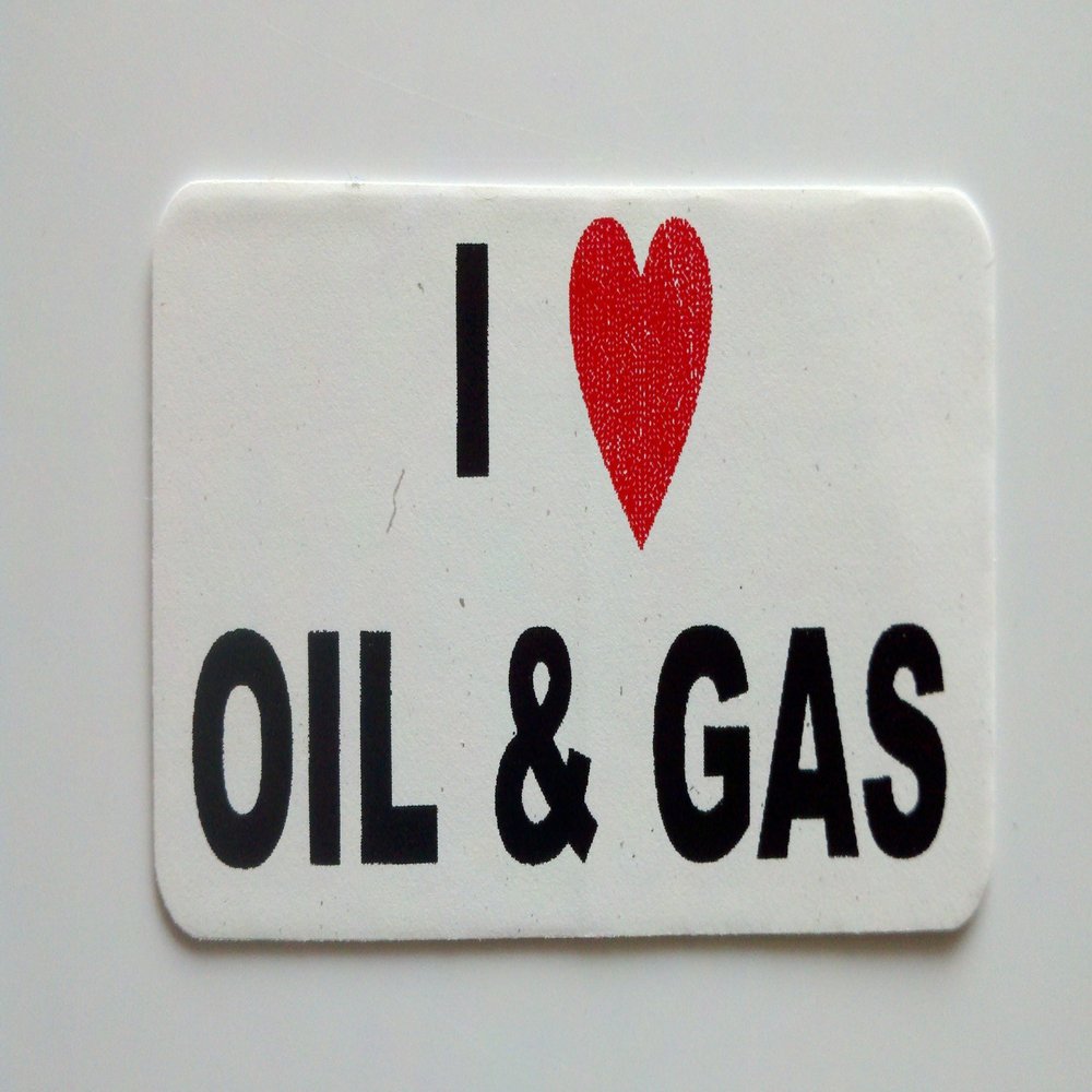 1080 Graphics 3 - I Love Oil and Gas Hard Hat/Helmet Stickers 1" x 2"