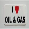 1080 Graphics 3 - I Love Oil and Gas Hard Hat/Helmet Stickers 1" x 2" view 1