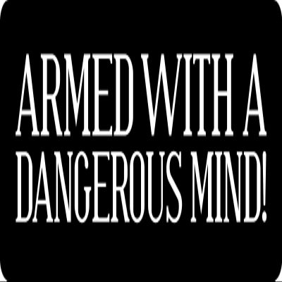 1080 Graphics 3 - Armed with A Dangerous Mind Hard Hat/Biker Helmet Sticker BS 660