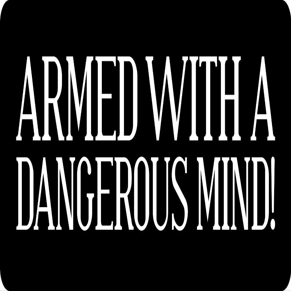 1080 Graphics 3 - Armed with A Dangerous Mind Hard Hat/Biker Helmet Sticker BS 660
