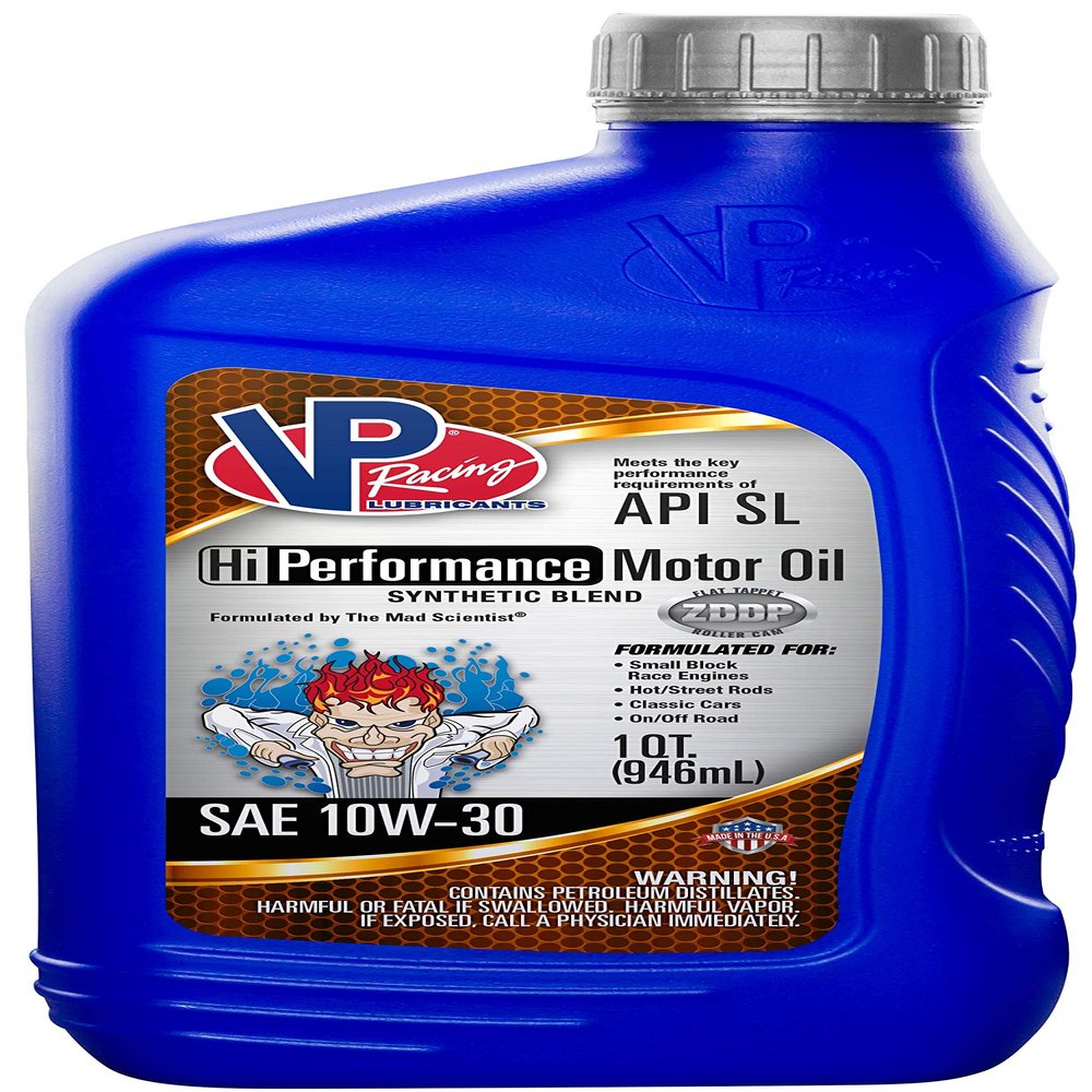 VP Racing 2955 API SL Hi-Performance Racing SAE 10W-30 - Quart (1 Pack)