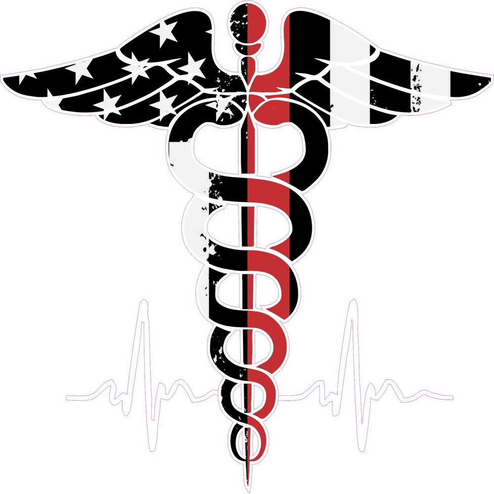 US Flag - RN - Corpsmen Symbol - Caduceus Decal