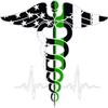 US Flag - RN - Corpsmen Symbol - Caduceus Decal view 3