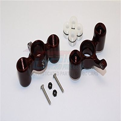 Team Magic E6 III HX Upgrade Parts Aluminum Front/Rear Knuckle Arm With Delrin Collars - 1Pr Set Brown
