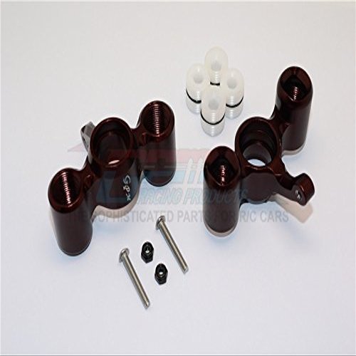 Team Magic E6 III HX Upgrade Parts Aluminum Front/Rear Knuckle Arm With Delrin Collars - 1Pr Set Brown