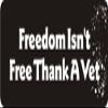 1080 Graphics 3 - Freedom Isn't Free Thank A Vet 1 1/4" x 3" Hard Hat Biker Helmet Stickers Bs153 view 1