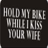 1080 Graphics 3 - Hold My Bike While I Kiss Your Wife 1 1/4" x 3" Hard Hat Biker Helmet Stickers Bs190 view 1