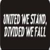 1080 Graphics 3 - United We Stand, Divided We Fall 1 1/4" x 3" Hard Hat Biker Helmet Stickers Bs561 view 1