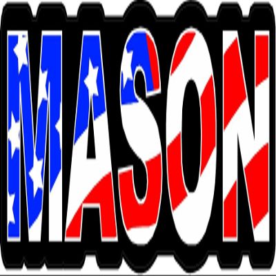 1080 Graphics 3 - Mason US Flag Hard Hat/Helmet Stickers 1" x 2" H141