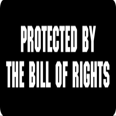 1080 Graphics 3 - Protected by The Bill of Rights Hard Hat/Biker Helmet Sticker BS 1182