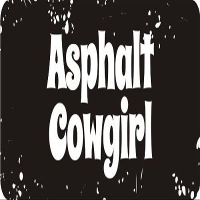1080 Graphics 3 - Asphalt Cowgirl 1 1/4" x 3" Hard Hat Biker Helmet Stickers Bs043