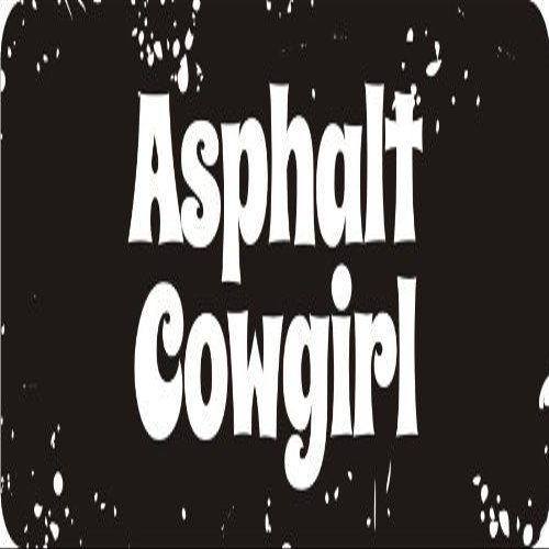 1080 Graphics 3 - Asphalt Cowgirl 1 1/4" x 3" Hard Hat Biker Helmet Stickers Bs043