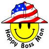 1080 Graphics 3 - Happy Boss Man Smiley USA Hardhat Oilfield Helmet Toolbox Sticker H825 view 1