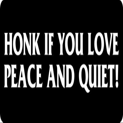 1080 Graphics 3 - Honk If You Love Peace and Quiet Hard Hat/Biker Helmet Sticker BS 877