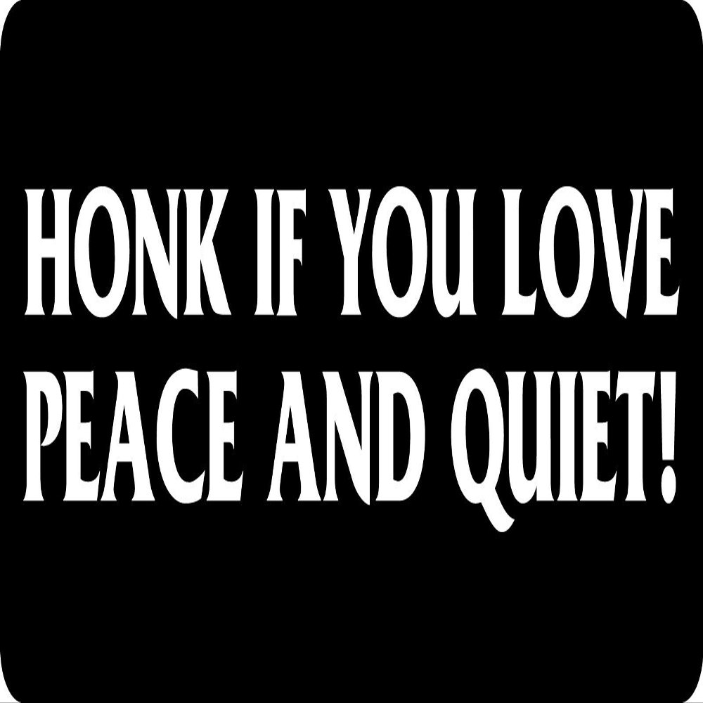 1080 Graphics 3 - Honk If You Love Peace and Quiet Hard Hat/Biker Helmet Sticker BS 877