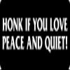 1080 Graphics 3 - Honk If You Love Peace and Quiet Hard Hat/Biker Helmet Sticker BS 877 view 1
