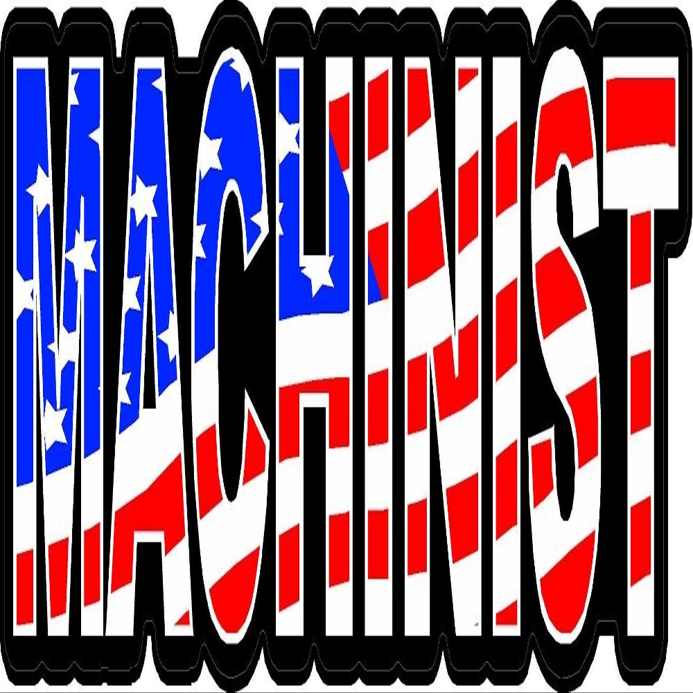1080 Graphics 3 - Machinist US Flag Hard Hat/Helmet Stickers 1" x 2" H147
