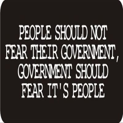 1080 Graphics 3 - People Should Not Fear Their Government 1 1/4" x 3" Hard Hat Biker Helmet Stickers Bs454