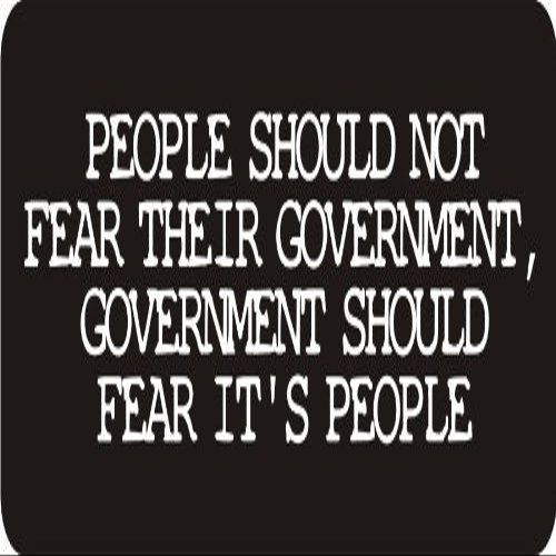 1080 Graphics 3 - People Should Not Fear Their Government 1 1/4" x 3" Hard Hat Biker Helmet Stickers Bs454