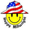1080 Graphics 3 - Happy Millwright Smiley USA Hardhat Oilfield Helmet Toolbox Sticker H868 view 1