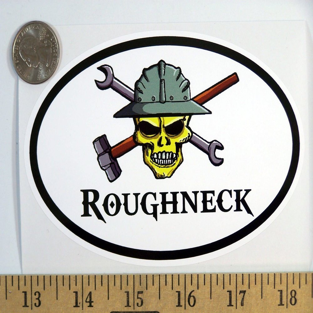 1080 Graphics Roughneck 3 1/2" x 5 1/2" Oval Euro Bumper Sticker B185