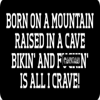 1080 Graphics 3 - Born On A Mountain Raised in A Cave Hard Hat/Biker Helmet Sticker BS 693