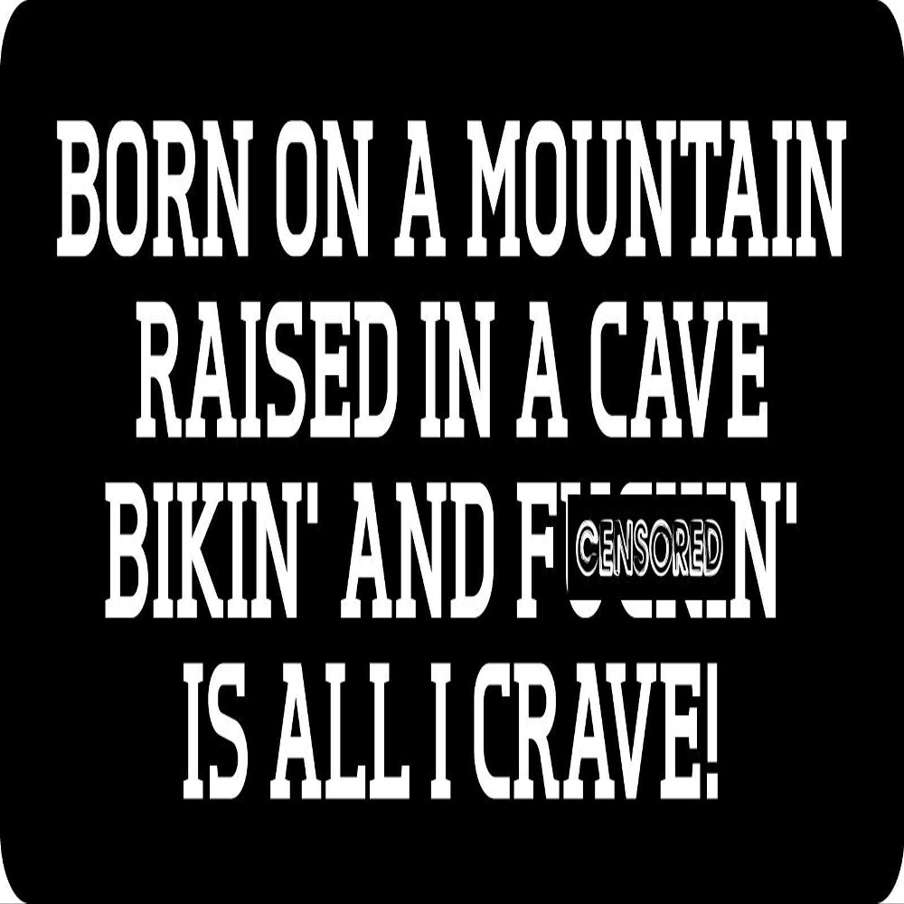 1080 Graphics 3 - Born On A Mountain Raised in A Cave Hard Hat/Biker Helmet Sticker BS 693