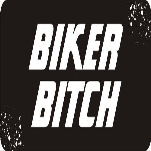 1080 Graphics 3 - Biker Bitch 1 1/4" x 3" Hard Hat Biker Helmet Stickers Bs067