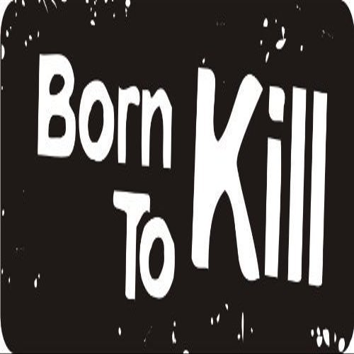 1080 Graphics 3 - Born to Kill 1 1/4" x 3" Hard Hat Biker Helmet Stickers Bs076