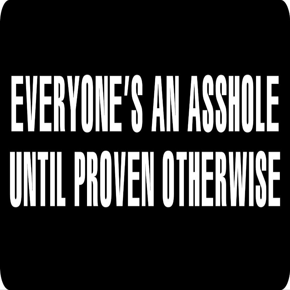 1080 Graphics 3 - Everyone's an Asshole Until Proven Otherwise Hard Hat/Biker Helmet Sticker BS 773