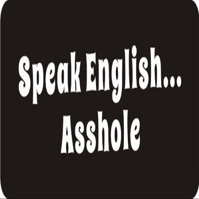 1080 Graphics 3 - Speak English.A$$Hole 1 1/4" x 3" Hard Hat Biker Helmet Stickers Bs517