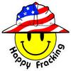 1080 Graphics 3 - Happy Fracking Smiley USA Hardhat Oilfield Helmet Toolbox Sticker H816 view 1