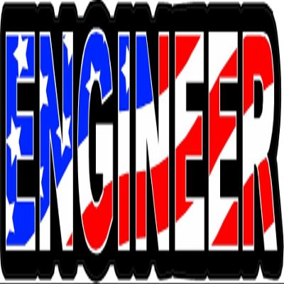 1080 Graphics 3 - Engineer US Flag Hard Hat/Helmet Stickers 1" x 2" H142
